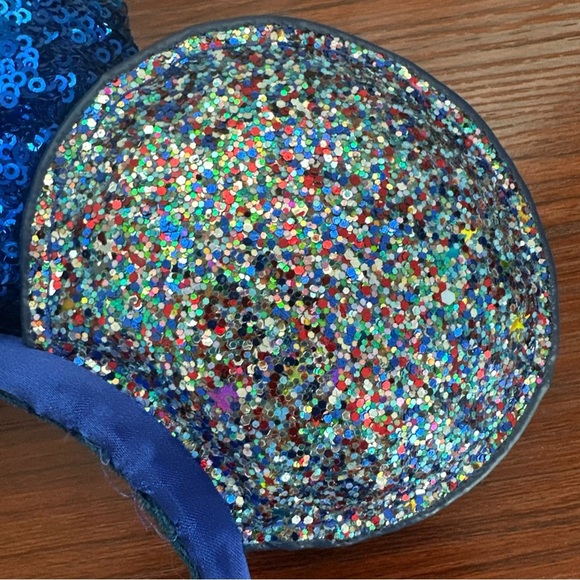 Disney Parks Blue Glitter Minnie Mouse Ears Headband 2020 Sparkles Fun Party - Picture 9 of 10
